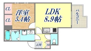 アミーグランコート三宮【13階】の間取り