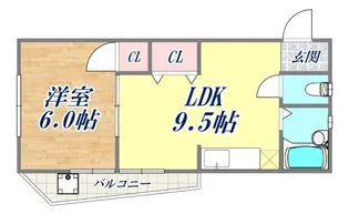 有馬道ハイツ【4階】の間取り