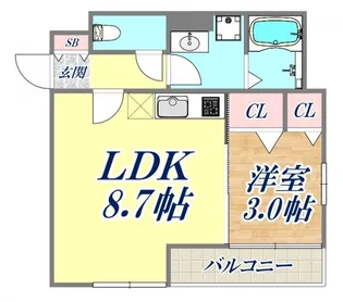 ARPEGGIO西代【3階】の間取り