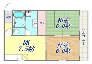 ハイブリッジ【2階】の間取り