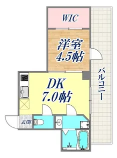 ホイットニーアパートメント【3階】の間取り