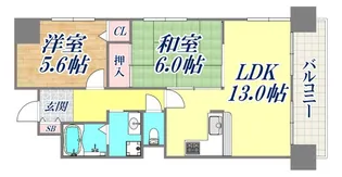 ラコート三宮【8階】の間取り