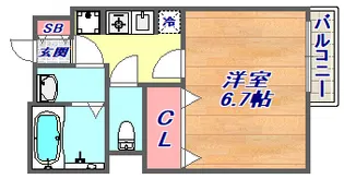 1Kの間取り画像