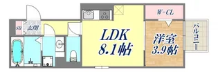 ブリランテ川西通A【2階】の間取り
