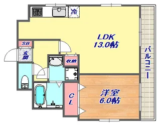 メインステージ弓木町【7階】の間取り