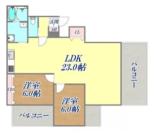 朝日プラザ新神戸【9階】の間取り