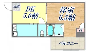 メビウス駒ヶ林レジデンンス【2階】の間取り