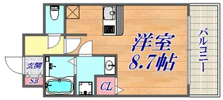 ファーストフィオーレ三宮EAST2【5階】の間取り