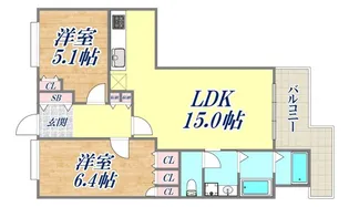 アスタプラザイースト【1203号室】の間取り