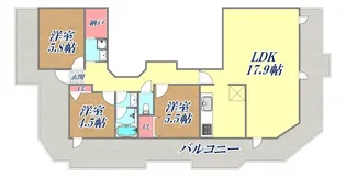 サンビルダー磯上公園【3階】の間取り