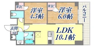 プレサンスKOBEシフォン【15階】の間取り