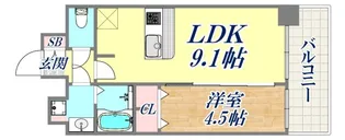 プレサンス三宮東フィール【6階】の間取り