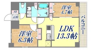 ボンニー元町【10階】の間取り