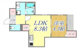 サンハイム米夢【1階】の間取り