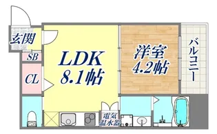 F Laxa SEAM【2階】の間取り