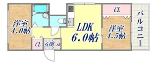 グランシャトー兵庫塚本通【1階】の間取り