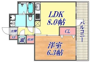 ルミエールオクティア【9階】の間取り