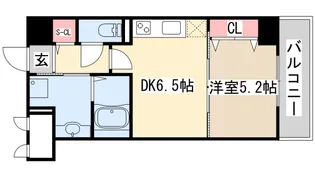 フォレ・リビエール磯辺通【5階】の間取り