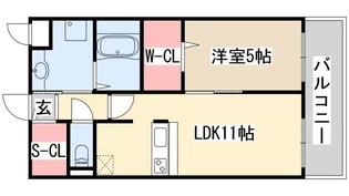 フォレ・リビエール磯辺通【7階】の間取り