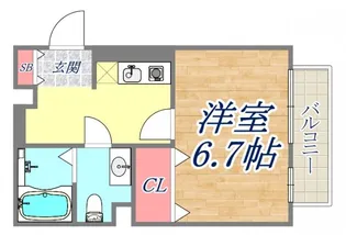 シャルマンコート北野【2階】の間取り