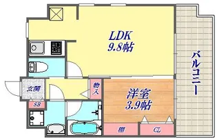 アーバネックス神戸水木通【3階】の間取り