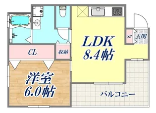 NOBSON霞ヶ丘【4階】の間取り
