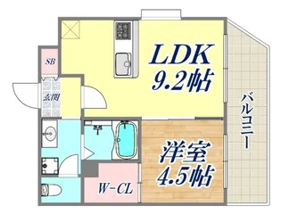 サンライト割塚【6階】の間取り