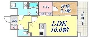 GENOVIA神戸湊川公園【1505号室】の間取り