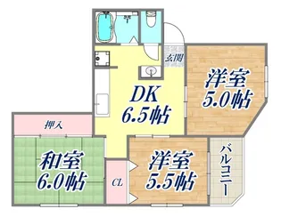 ヴィラコート深江【1階】の間取り