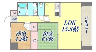 サンプラザ本山南【5階】の間取り