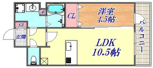 プレサンスTHE神戸【9階】の間取り