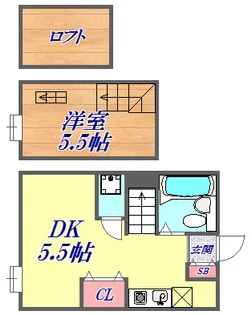 キューブ神戸塚本通【5階】の間取り