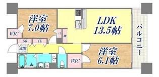 ライオンズマンションみなと元町【6階】の間取り