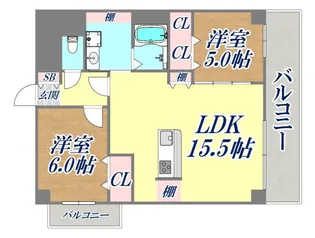 グランビスタ新神戸【4階】の間取り