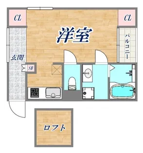 神戸甲南山手アパートメント【2階】の間取り