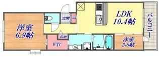 ヴィラージュ上三条【3階】の間取り