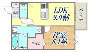 レーブ・クリエ【1階】の間取り