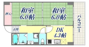 シャロン鷹取東【3階】の間取り