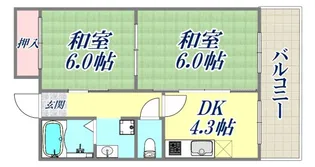 シャロン鷹取東【3階】の間取り