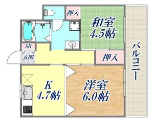 2Kの間取り画像