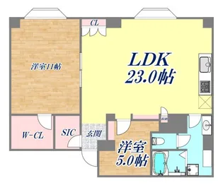 カサ・フェニックス北野【5階】の間取り