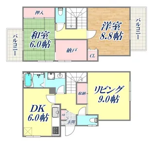 兵庫県神戸市東灘区御影本町2丁目【一戸建】の間取り