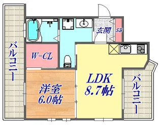エルトスト神戸【9階】の間取り
