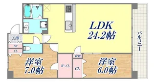 ワコーレザ・神戸トアロード【2階】の間取り