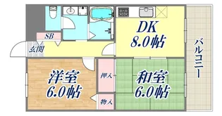 エレガンテ本山【4階】の間取り