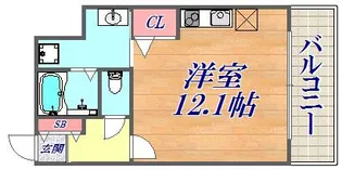 アルペジオ三宮【1階】の間取り