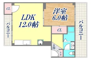 コーポ扇【1階】の間取り