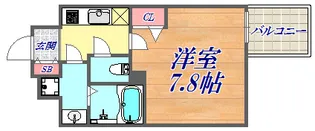 ファステート神戸ティアモ【8階】の間取り