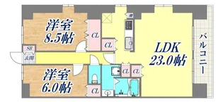 サンメゾン神戸新長田【9階】の間取り