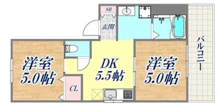 2DKの間取り画像